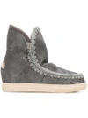 MOU MOU WHIPSTITCHED ANKLE BOOTS - GREY