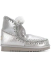 Mou Whipstitched Boots - Metallic In Metallic