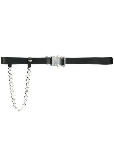 Alyx Narrow Chain Embellished Belt In Black