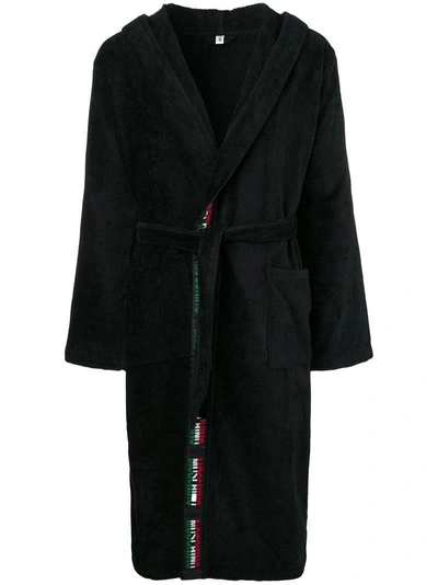 Moschino Belted Dressing Gown Coat - Black