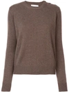 ALEXANDRA GOLOVANOFF BUTTONED SHOULDER KNITTED JUMPER