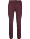Dondup Cotton Stretch Perfect Trousers In Red