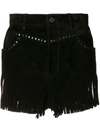 SAINT LAURENT fringed shorts