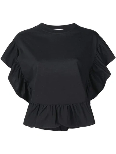 See By Chloé See By Chloe Black Ruffle T-shirt