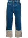 LOEWE striped cuff jeans