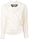 JACQUEMUS ASYMMETRIC HEM BLOUSE