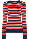 JOOSTRICOT JOOSTRICOT STRIPED KNITTED TOP - BLUE