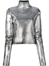 MM6 MAISON MARGIELA metallic turtleneck sweater