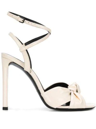 Saint Laurent Amy Sandals In Neutrals