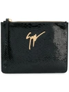 GIUSEPPE ZANOTTI GIUSEPPE ZANOTTI DESIGN MERGERY CLUTCH - BLACK