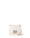 Furla My Play Interchangeable Metropolis Mini Leather Crossbody Body In Petalo White