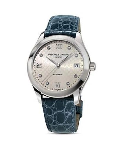 Frederique Constant Automatic Watch, 36mm In Silver/blue