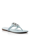TORY BURCH WOMEN'S MILLER LEATHER THONG SANDALS,47051