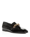 BURBERRY WOMEN'S CHILLCOT PATENT LEATHER APRON TOE LOAFERS,4075640