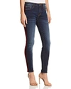 AQUA TUXEDO STRIPE SKINNY JEANS IN DARK WASH - 100% EXCLUSIVE,PVL-P2160A