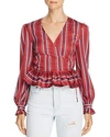 THE FIFTH LABEL STRIPED WRAP TOP,40180895-3