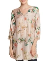 JOHNNY WAS DELIGHT FLORAL-PRINT SILK TOP,C19118B8