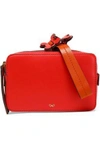ANYA HINDMARCH ANYA HINDMARCH WOMAN STACK COLOR-BLOCK LEATHER CLUTCH RED,3074457345618564598