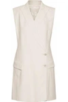 ANTONIO BERARDI WOMAN DOUBLE-BREASTED CADY GILET WHITE,AU 4230358016495526