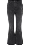 CURRENT ELLIOTT THE HIGH WAIST FADED HIGH-RISE KICK-FLARE JEANS,3074457345619278318