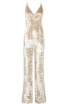 GABRIELA HEARST GABRIELA HEARST WOMAN CATHERINE HERRINGBONE VELVET JUMPSUIT ECRU,3074457345618894305