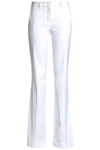 ROBERTO CAVALLI WOMAN STRETCH-COTTON TWILL BOOTCUT PANTS WHITE,US 2243576767728128