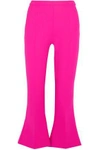 ANTONIO BERARDI WOMAN NEON STRETCH-WOOL KICK-FLARE PANTS BRIGHT PINK,GB 1874378723107846