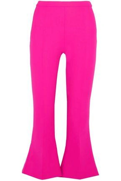 Antonio Berardi Woman Neon Stretch-wool Kick-flare Trousers Bright Pink