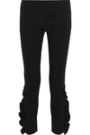 IRO WOMAN FHOLAN RUFFLED PONTE SLIM-LEG PANTS BLACK,US 1016843419925011