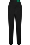 RONALD VAN DER KEMP MEMPHIS COLOR-BLOCK WOOL-FLANNEL STRAIGHT-LEG PANTS,3074457345618909765