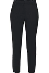 BRUNELLO CUCINELLI WOMAN CROPPED WOOL-BLEND TAPERED PANTS BLACK,AU 1016843419799919