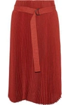 BRUNELLO CUCINELLI Belted pleated gauze skirt,US 1016843419875769