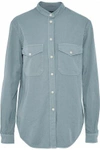 BELSTAFF WOMAN COTTON-TWILL SHIRT LIGHT BLUE,GB 4772211933903866