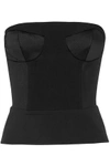 CARMEN MARCH MESH, CREPE AND SATIN BUSTIER TOP,3074457345618964776