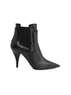 CASADEI BLACK LEATHER ANKLE BOOT.,10681283