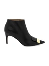 SERGIO ROSSI POINTED BLACK NAPPA ANKLE BOOT.,10681336
