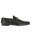 Gucci Jordy Leather Loafers In Black