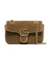 GUCCI VELVET MINI MARMONT QUILTED BAG