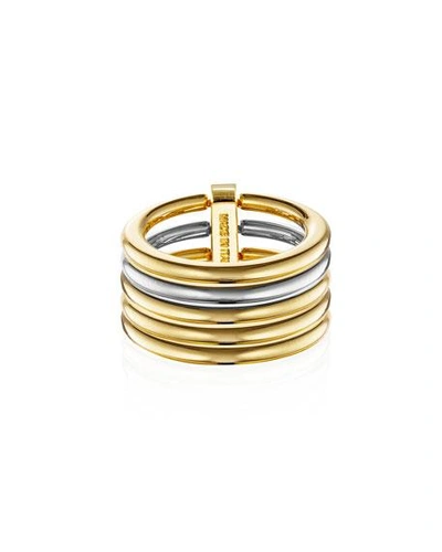 Vita Fede Sophia Stacked Band Ring In Gold/silver