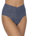 Hanky Panky Retro Signature Lace Thong In Nightshadow Blue