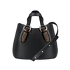 AEVHA LONDON Mini Garnet Tote In Black With Wooden Hardware