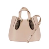 AEVHA LONDON Mini Garnet Tote In Taupe With Wooden Hardware