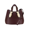 AEVHA LONDON Mini Garnet Tote In Mulberry With Resin Hardware