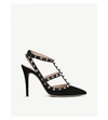 VALENTINO GARAVANI ROCKSTUD 100 EMBELLISHED SUEDE COURTS