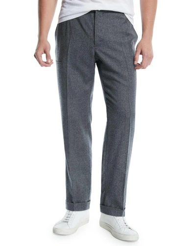 Incotex Men's Malon Wool Dress Pants In Medium Gray