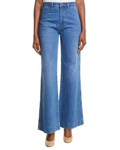 M.i.h. Jeans Bay Garnett Bay High-rise Wide-leg Jeans In Mid Denim