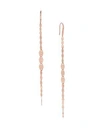 LANA JEWELRY 14K Rose Gold Graduating Chain Drop Earrings