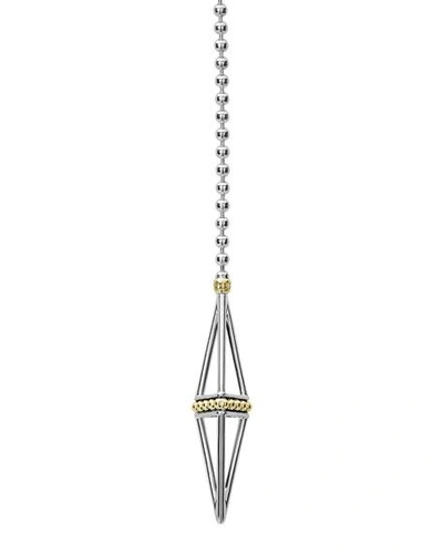 Lagos 18k Gold & Sterling Silver Ksl Pyramid Lariat Necklace, 28 In Gold/silver