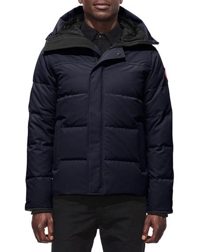 Canada Goose Macmillan Slim-fit Quilted Shell Hooded Down Parka In Admiral Blue