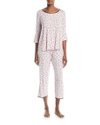 Kate Spade Evergreen 2-piece Polka Dot Long Pajama Set In Scattered Dot Pink